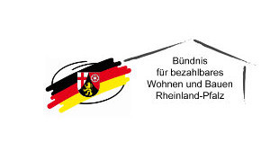 Logo des Bündnisses für bezahlbares Wohnen und Bauen in Rheinland-Pfalz.